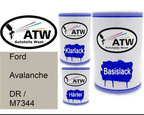 Ford, Avalanche, DR / M7344: 500ml Lackdose + 500ml Klarlack + 250ml Härter - Set, von ATW Autoteile West.